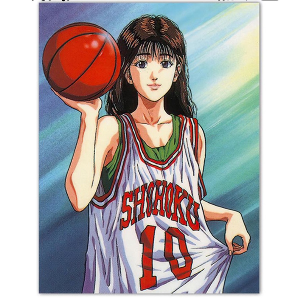 NWT Japanese Anime Slam Dunk Haruko Akagi Poster Unframed Canvas Wall Art